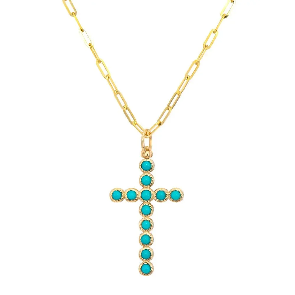 Reversible Diamond and Turquoise Cross