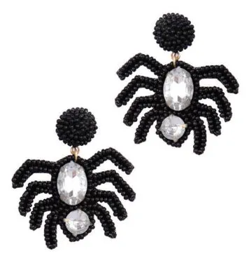 Rhinestone Spider Earring