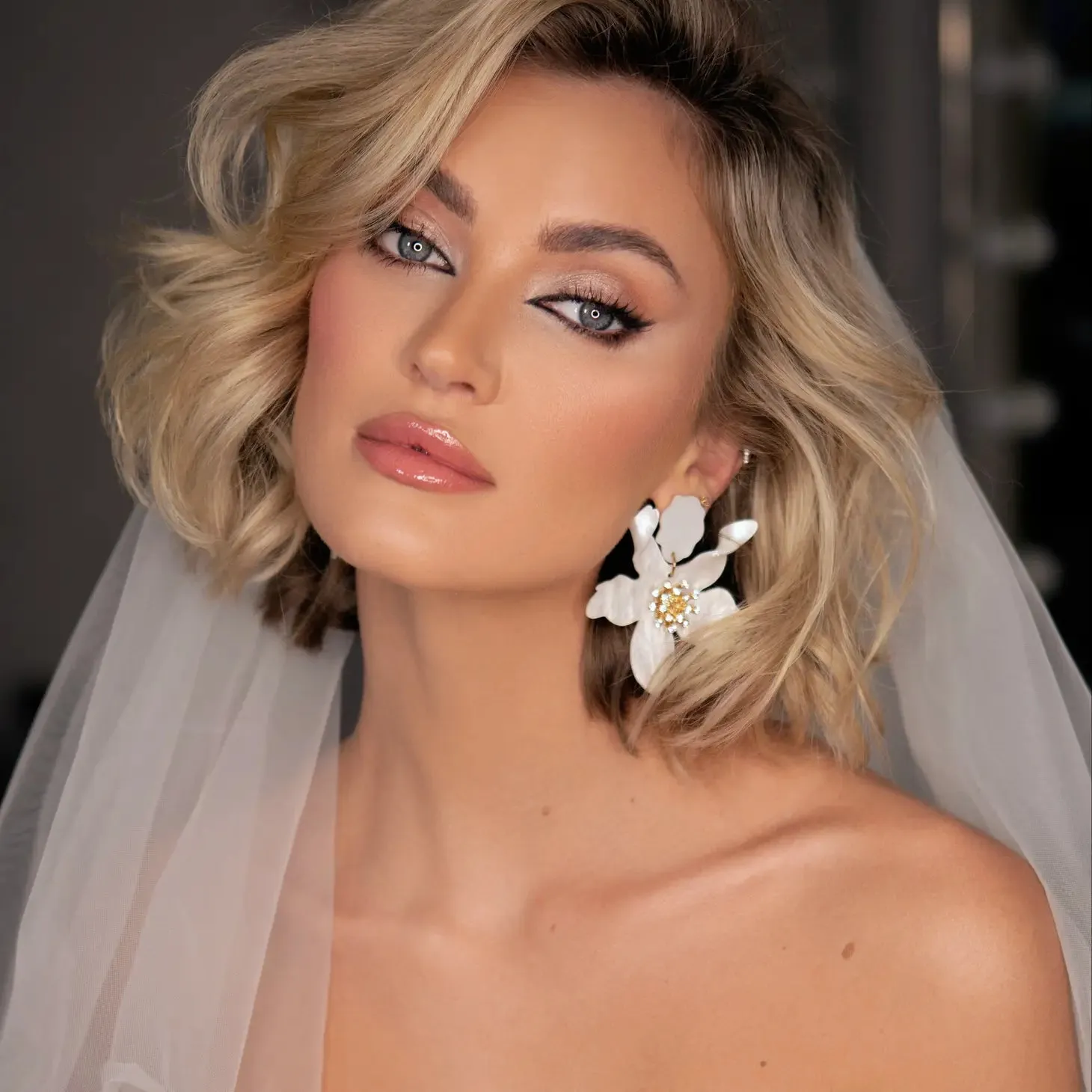 Romantic White Flower Earrings