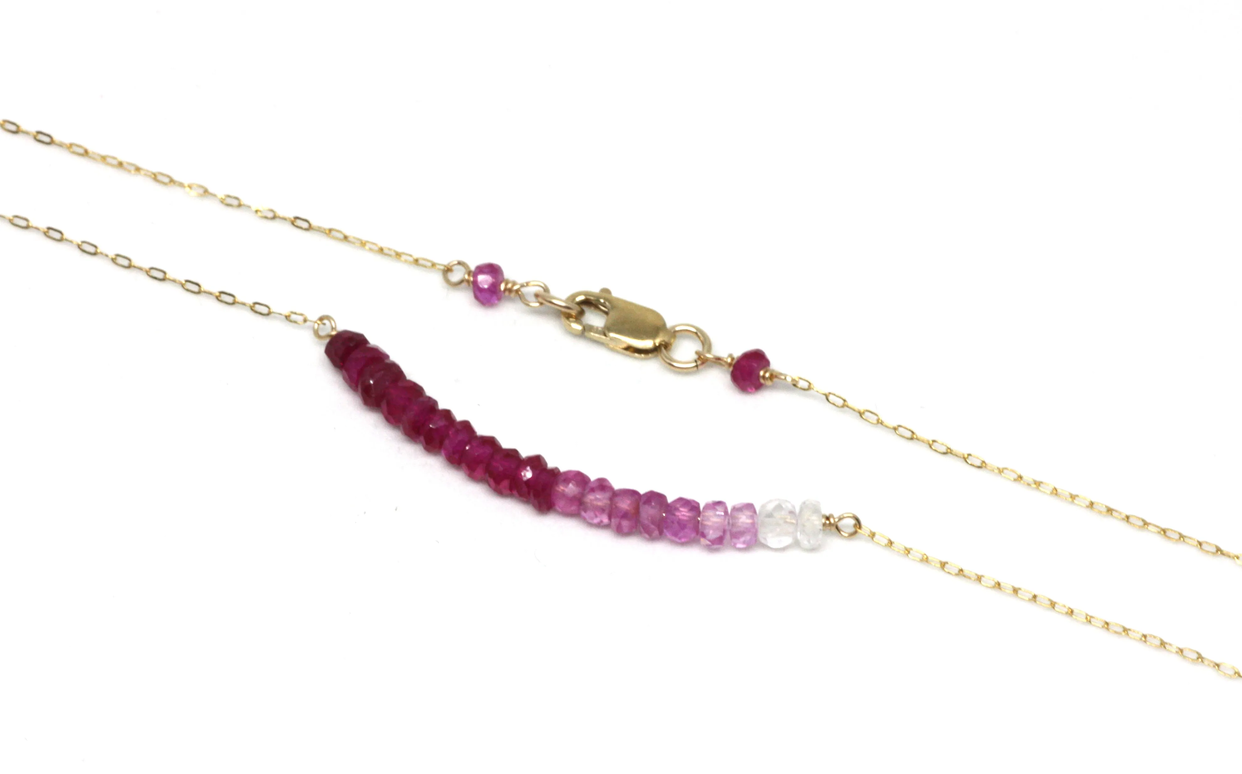 Ruby Ombré Bar Necklace