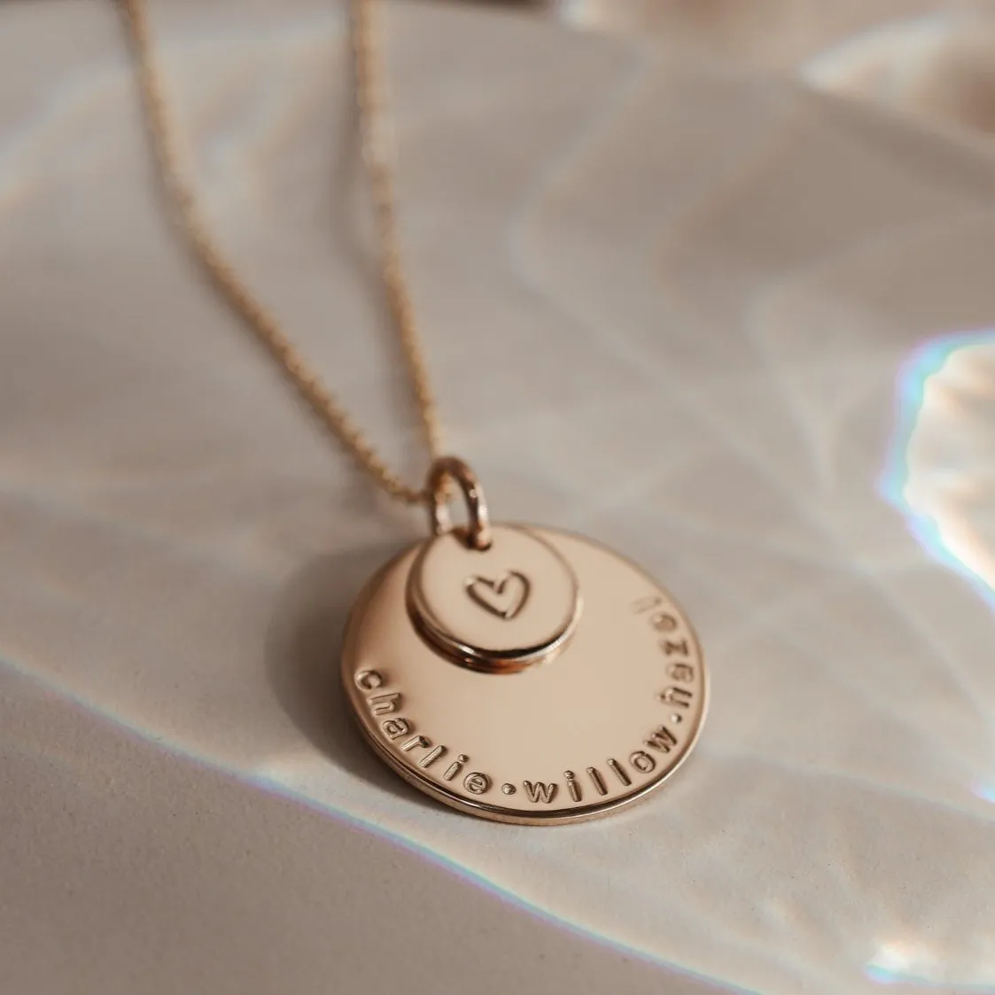 Saffron • Extra Large & Small Stacking Pendant Necklace
