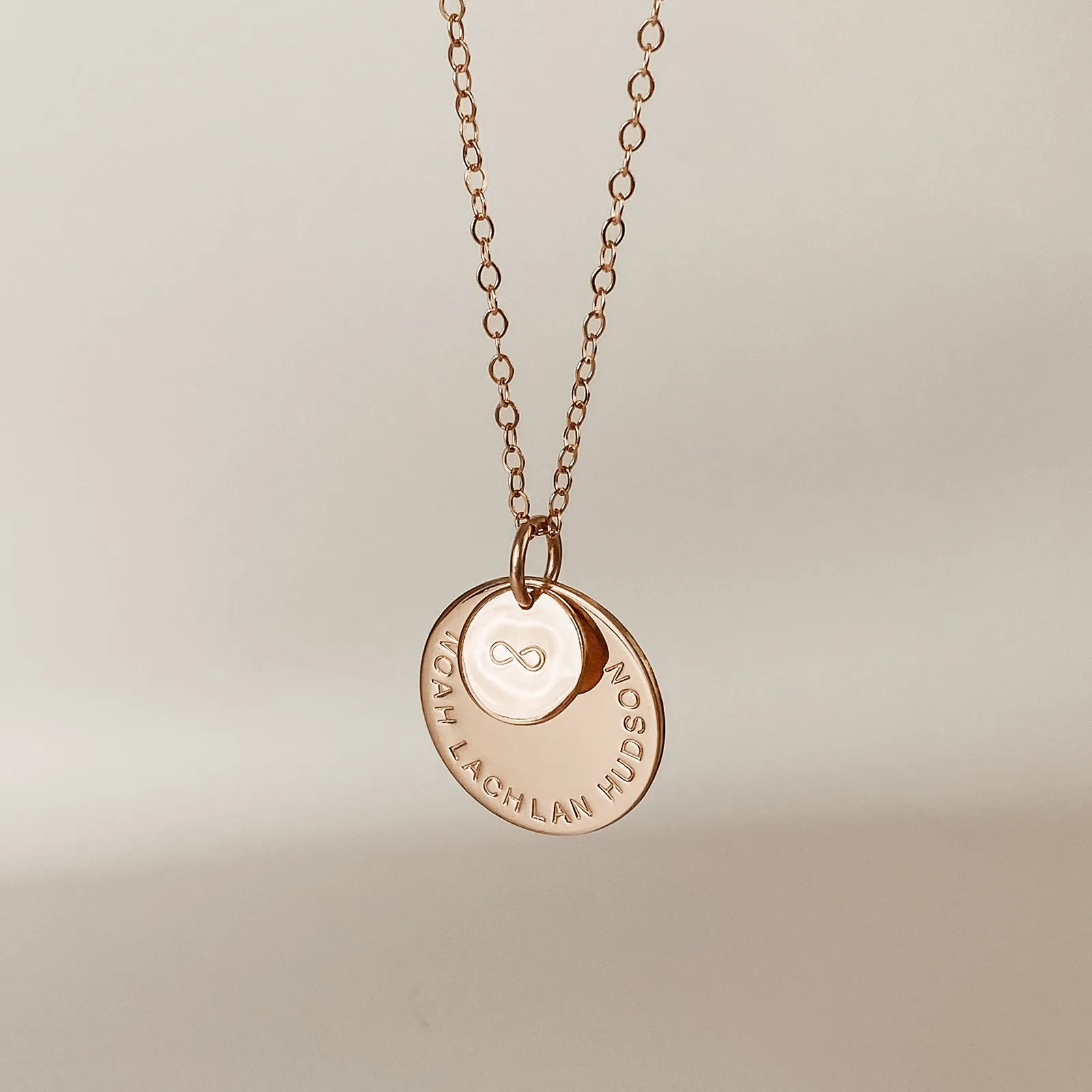 Saffron • Extra Large & Small Stacking Pendant Necklace
