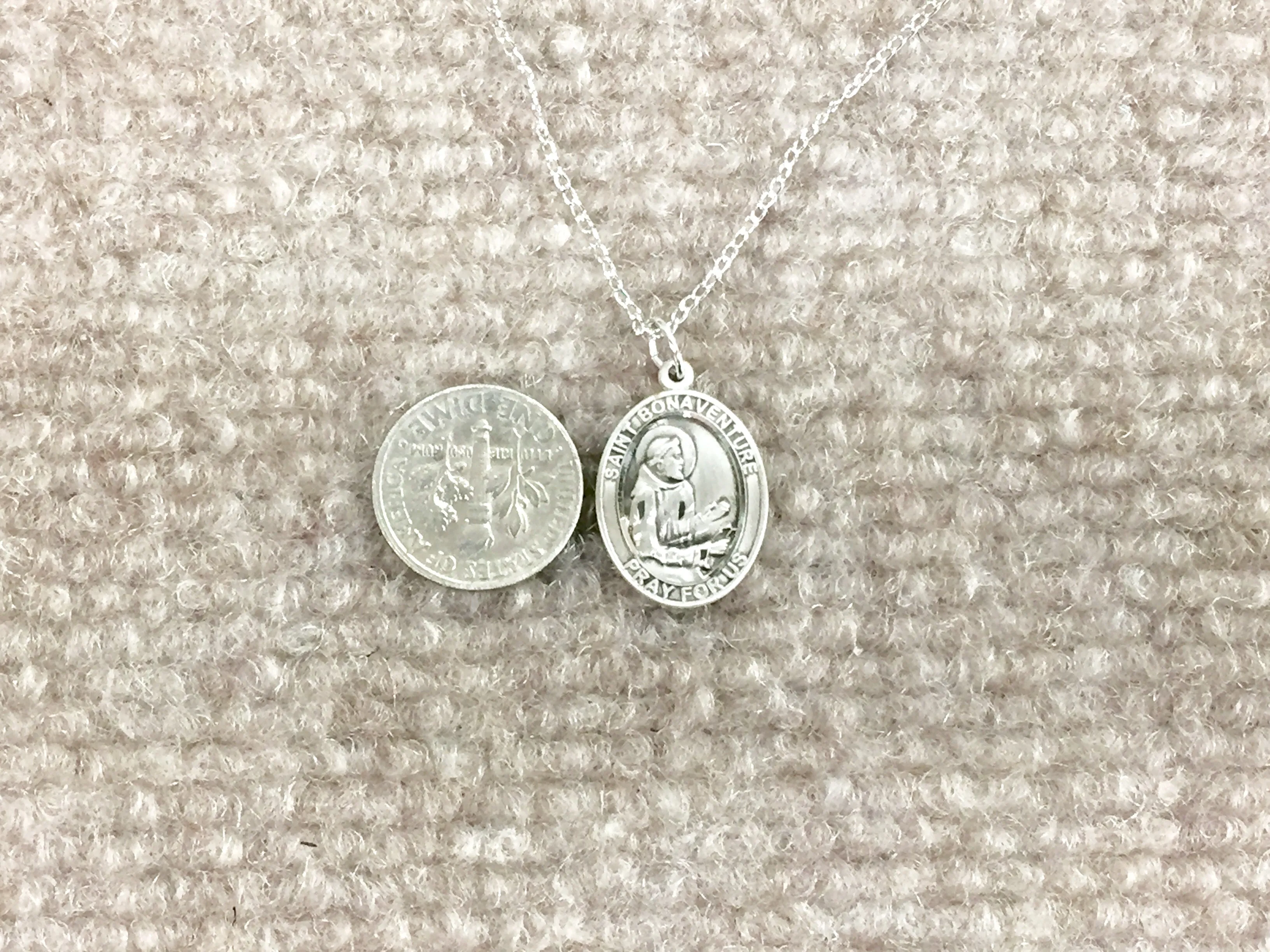 Saint Bonaventure Silver Pendant And Chain