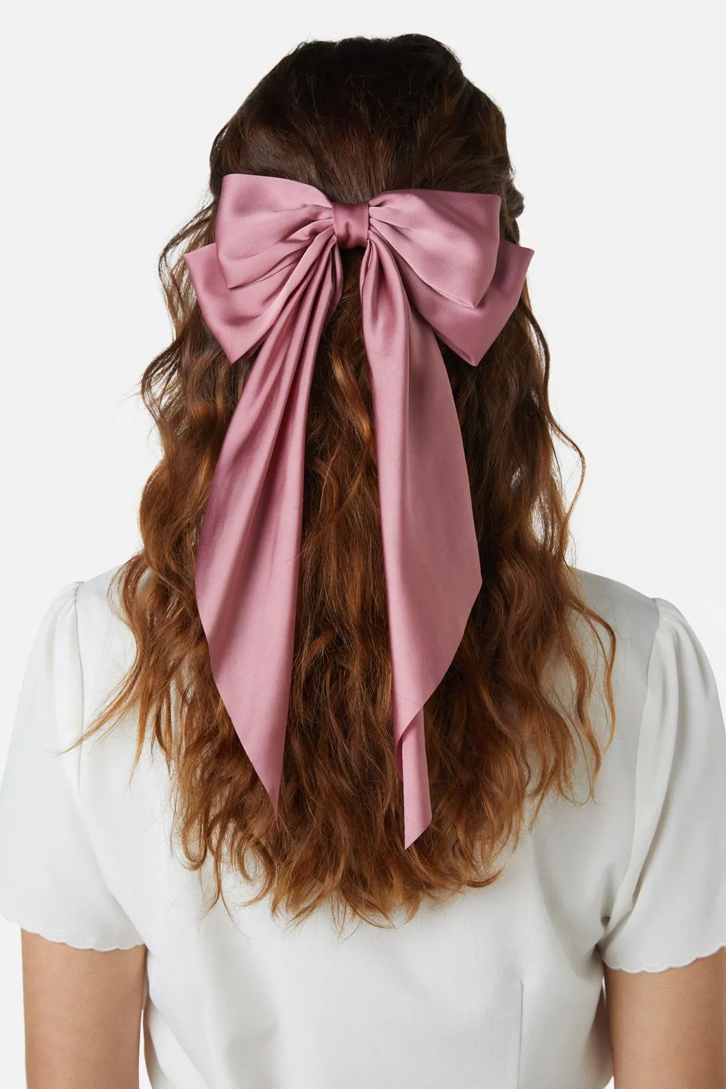 Satin Barrette Bow Clip