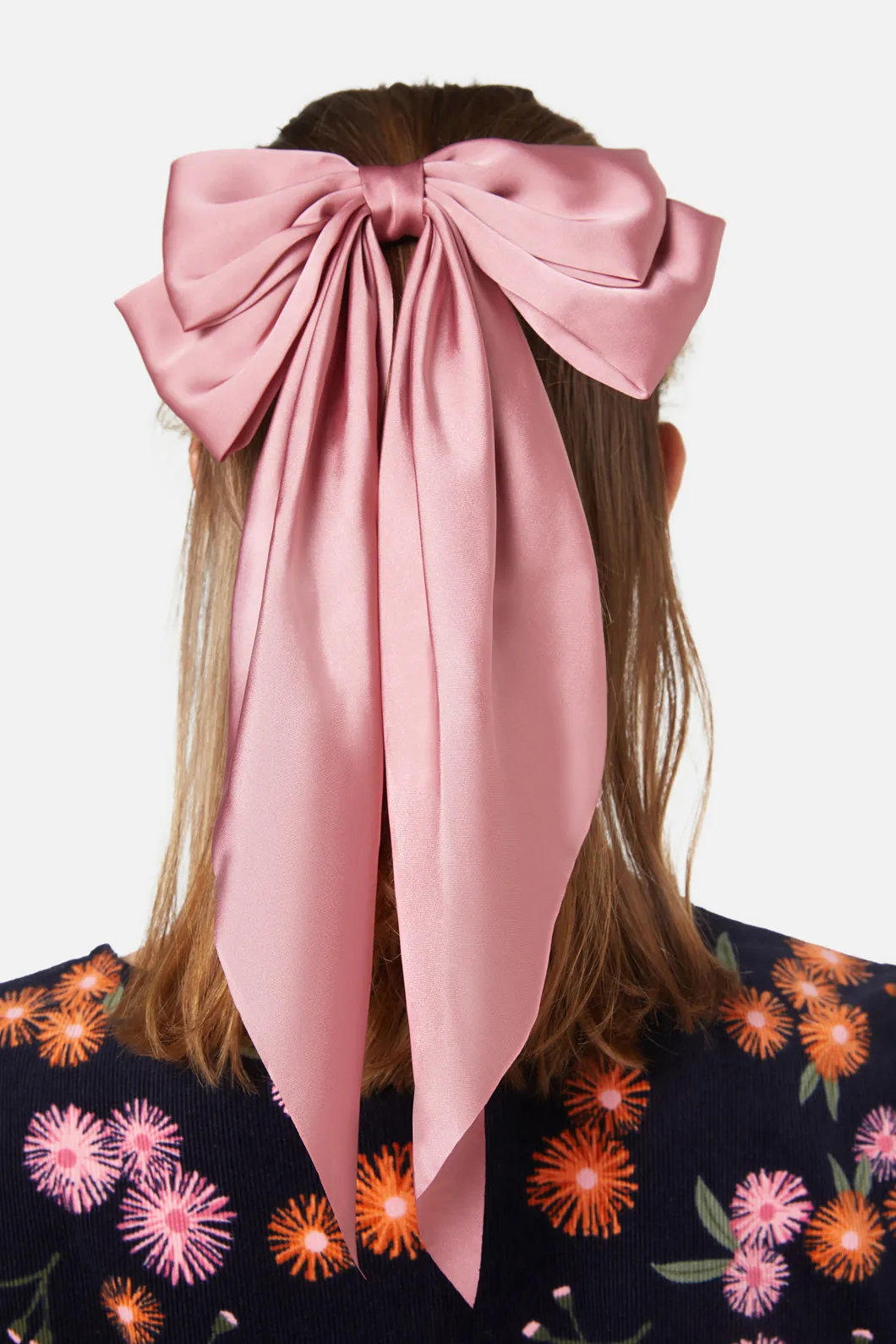 Satin Barrette Bow Clip