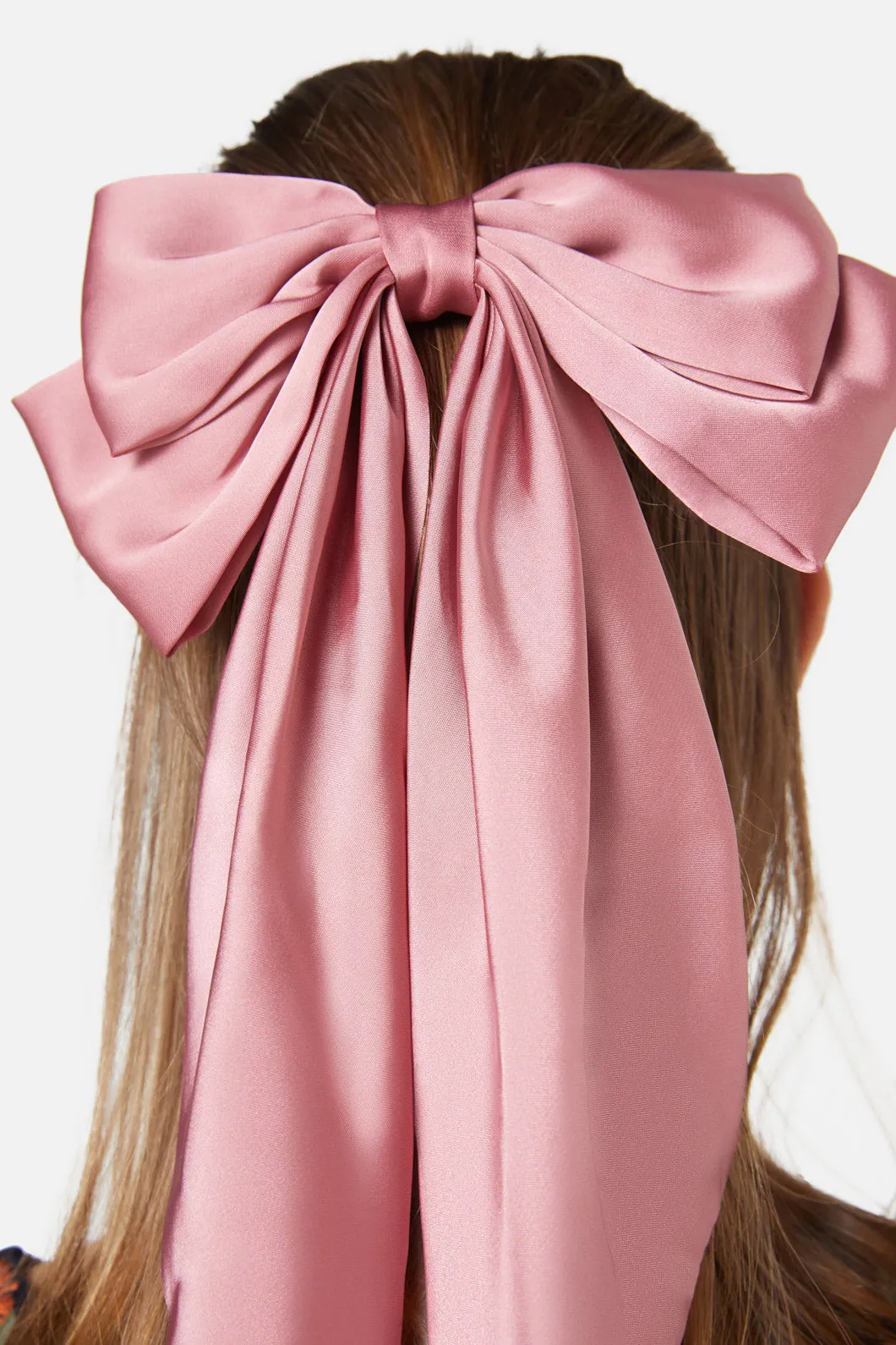 Satin Barrette Bow Clip