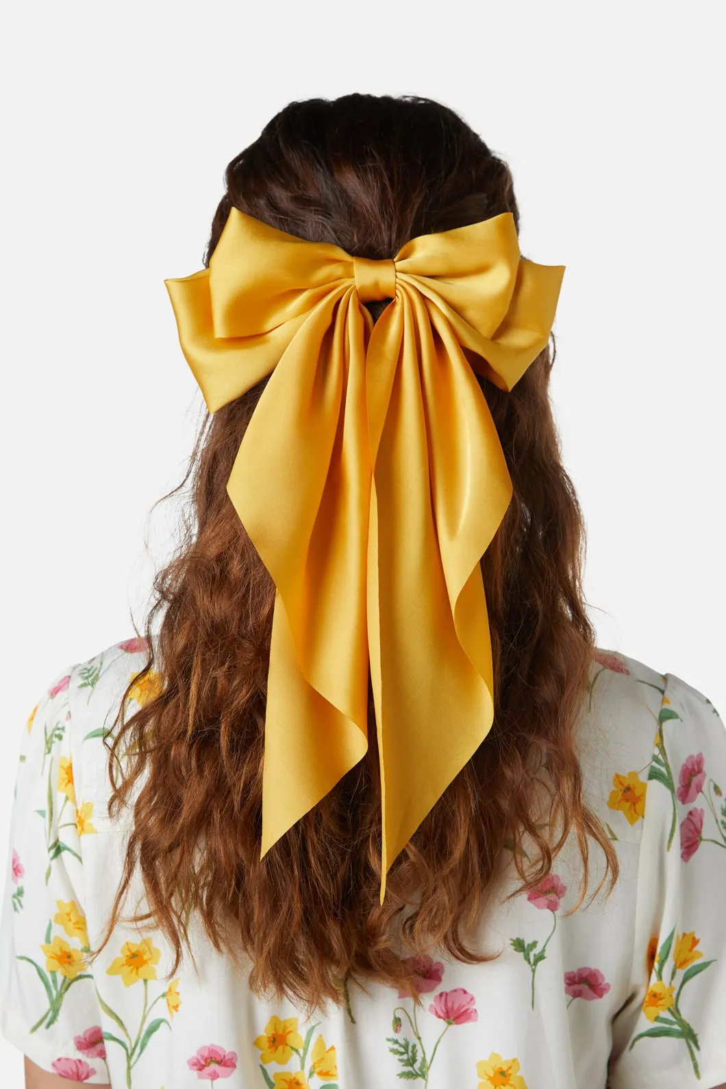 Satin Barrette Bow Clip