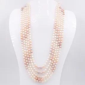 Shaded Pearl Necklace Layered Necklace Cultured Pearl Beaded Necklace Indian Necklace Sarafa Necklace Multi Strand Necklace SKU: 6143171