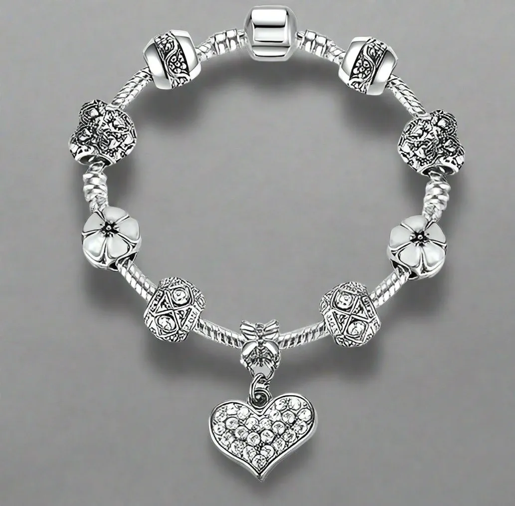 Silver Crystal Charm