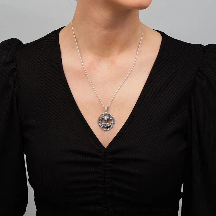 Silver Pendant Chain Thors Hammer For Men And Women