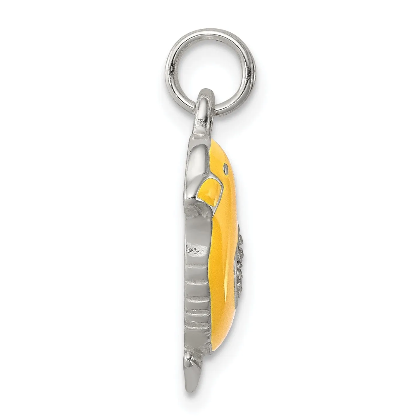 Silver Preciosa Crystal Yellow Baby Chick Charm