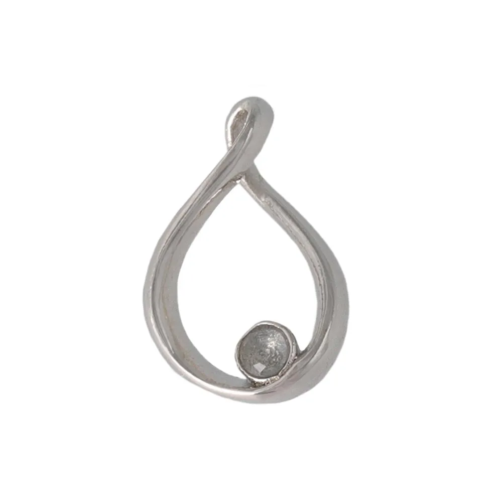 Silver Tone Drop Necklace Charm