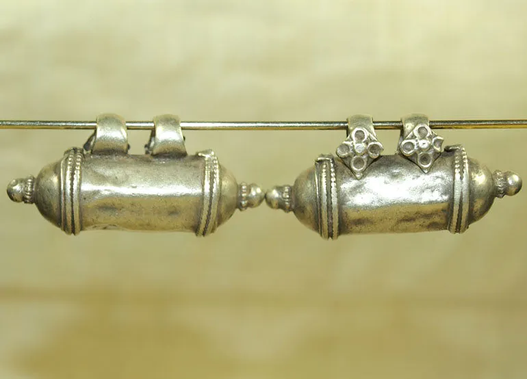 Silver Tube Pendant from India