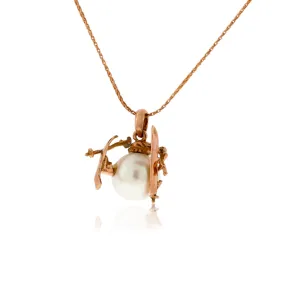 Skiing Snowman Takes a Tumble Pendant