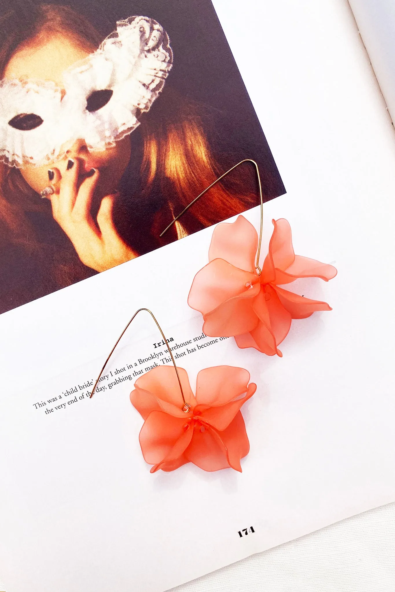 Song For Sienna Earrings - Coral
