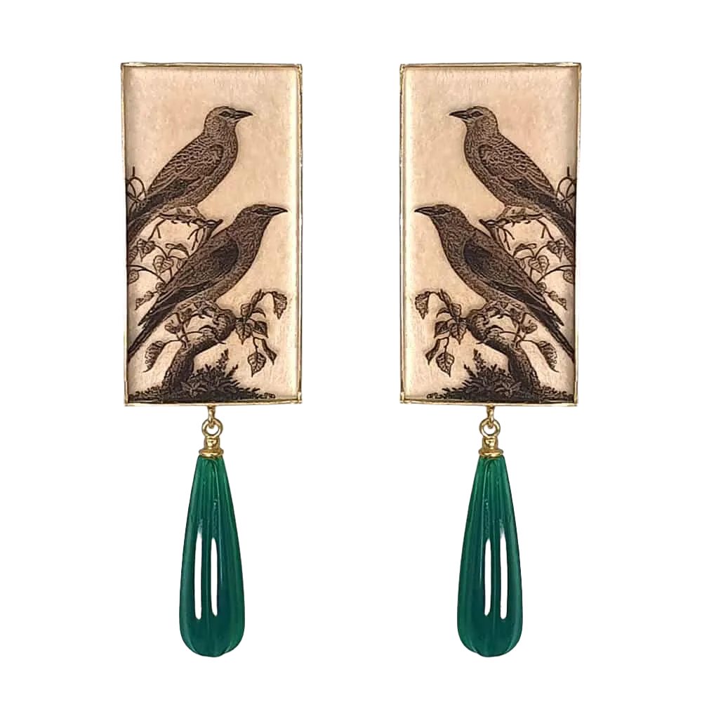 Songbirds & Agate Earrings