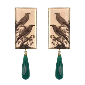 Songbirds & Agate Earrings