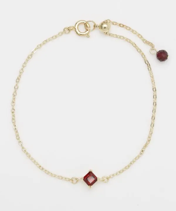 Square Cut Garnet Bracelet
