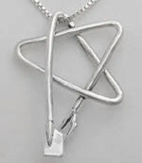 Star with 2 Mini Blades Together Pendant