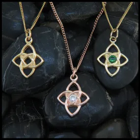 Starlight Knot Pendant in Gold