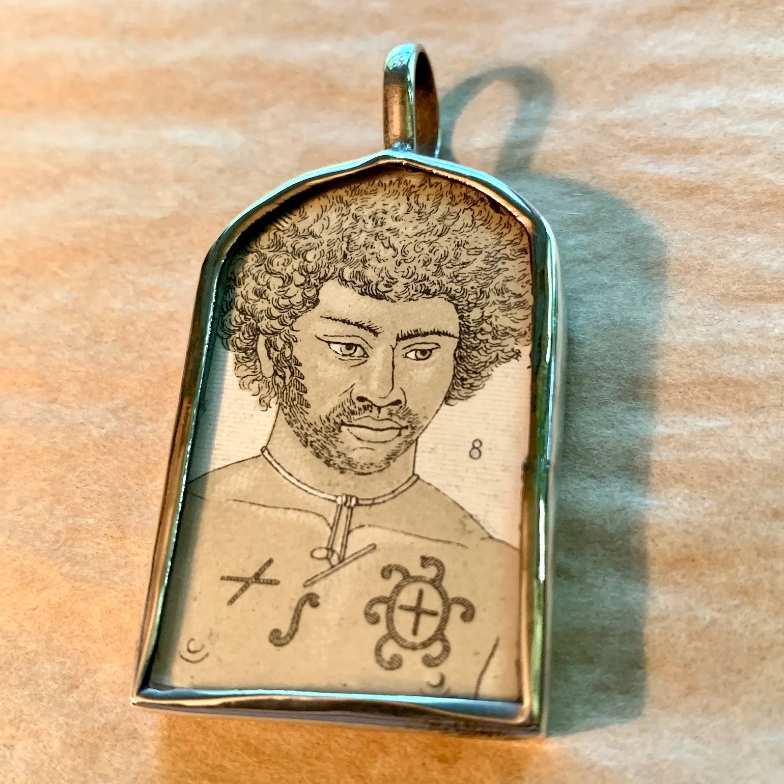 Sterling Pendant, Parisian Print