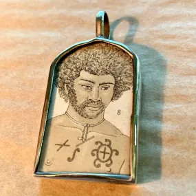 Sterling Pendant, Parisian Print
