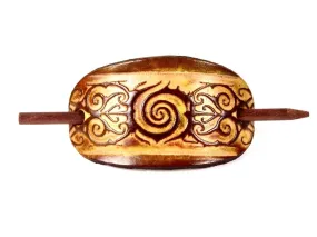 Tattoo Leather Hair Barrette