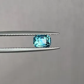 Teal Sapphire – 1.18 Cts - cushion - Blue/Green Sapphire - Natural Colour - Rare Colour - Natural Gemstone