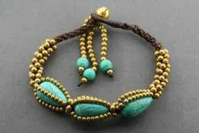 teardrop bead turquoise bracelet