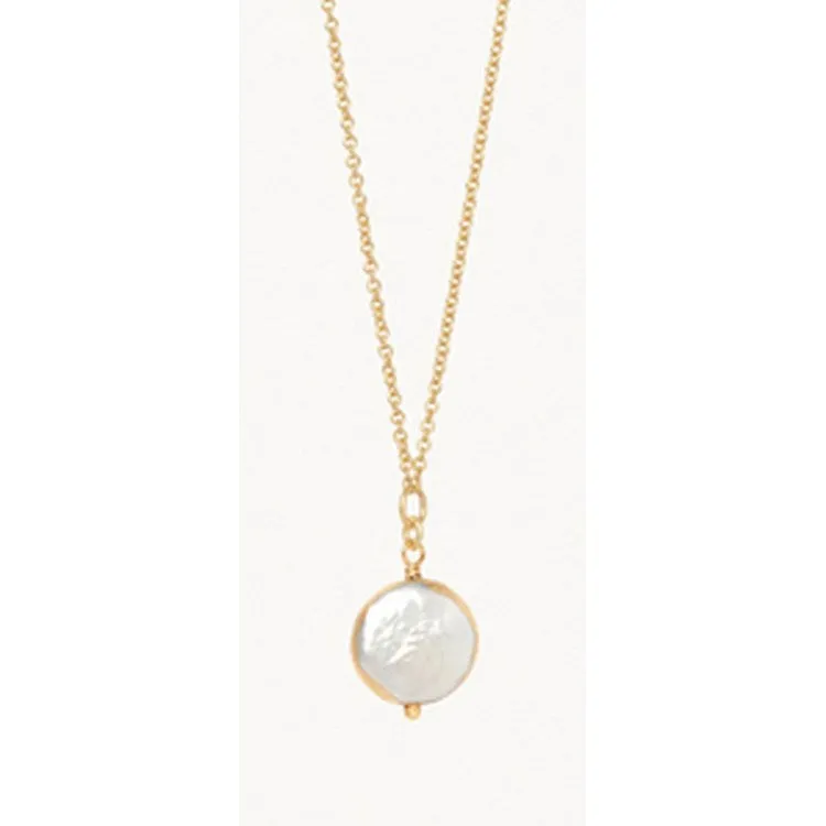 Thank You/Coin Pearl Necklace