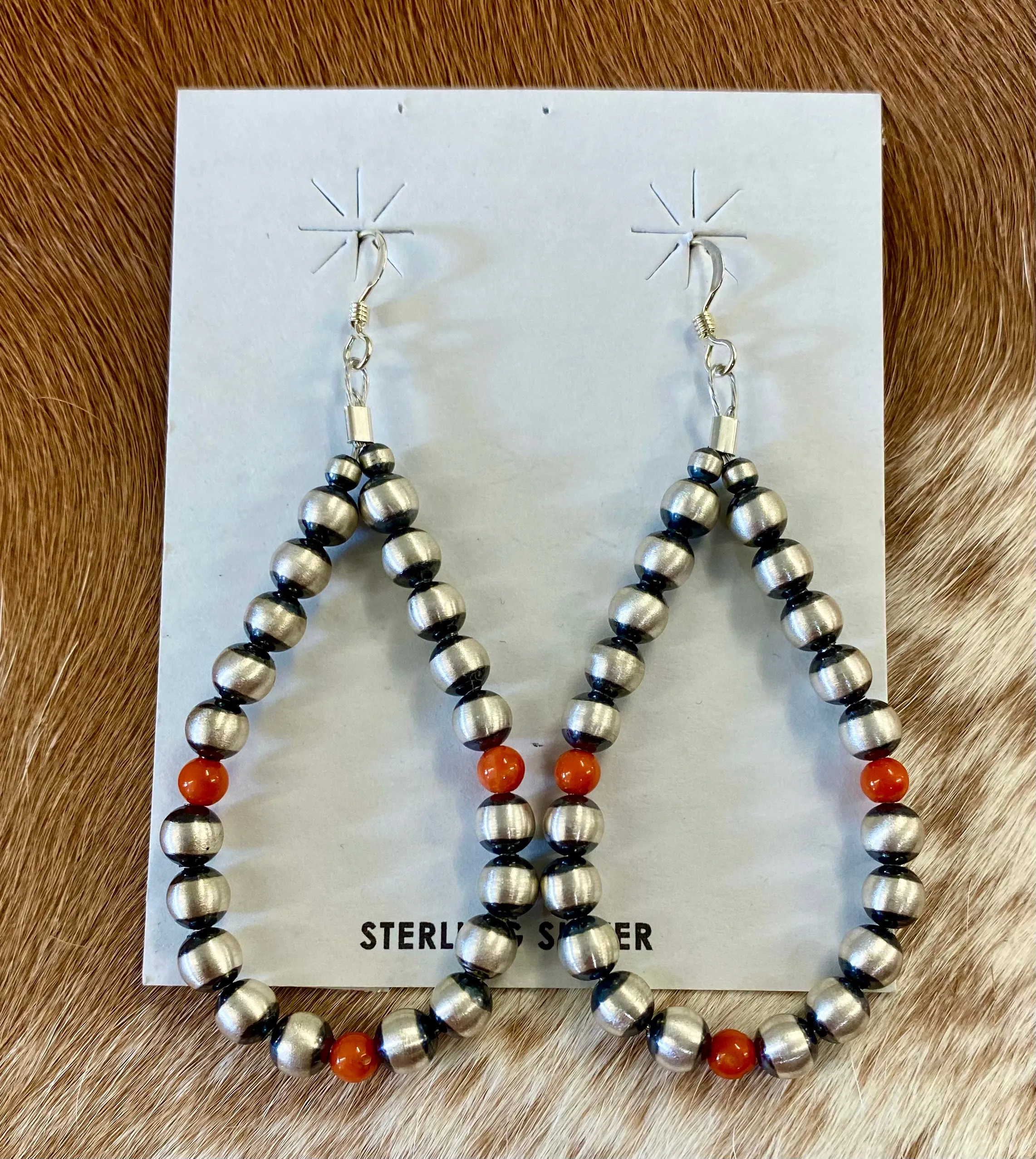 The Hartley Coral & Navajo Pearl Earrings