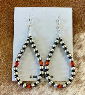 The Hartley Coral & Navajo Pearl Earrings