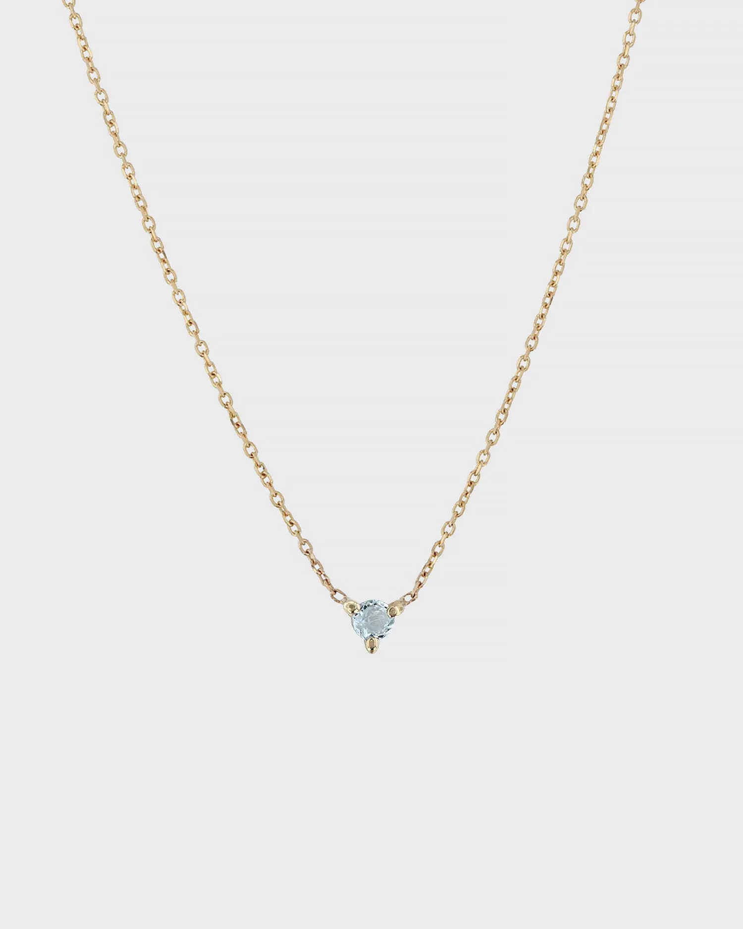 The Petite Aquamarine Birthstone Necklace