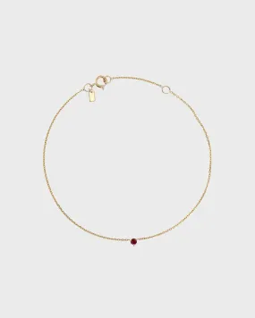 The Petite Garnet Birthstone Bracelet