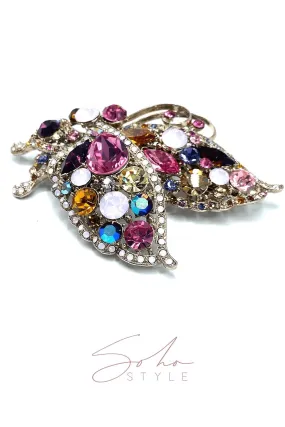 The Romance Butterfly Ruby Barrette