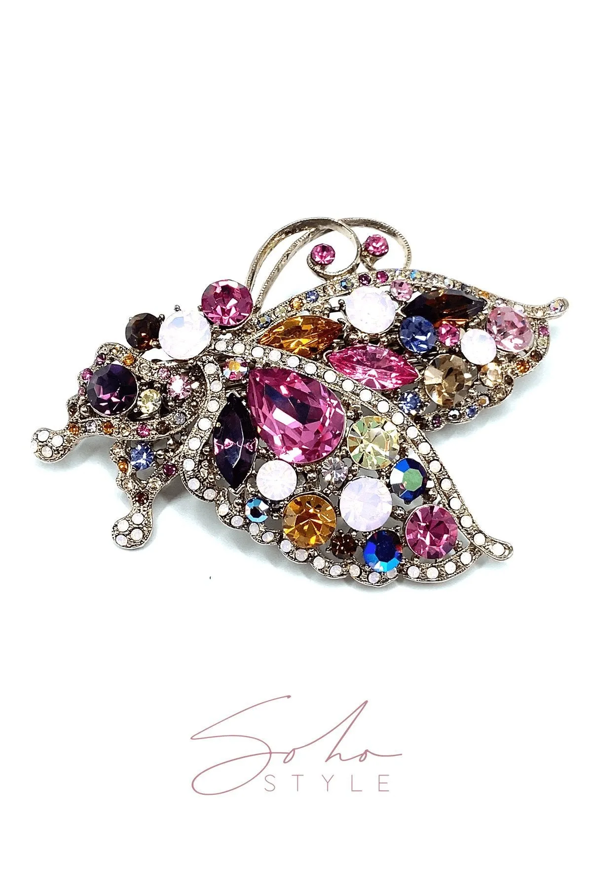 The Romance Butterfly Ruby Barrette