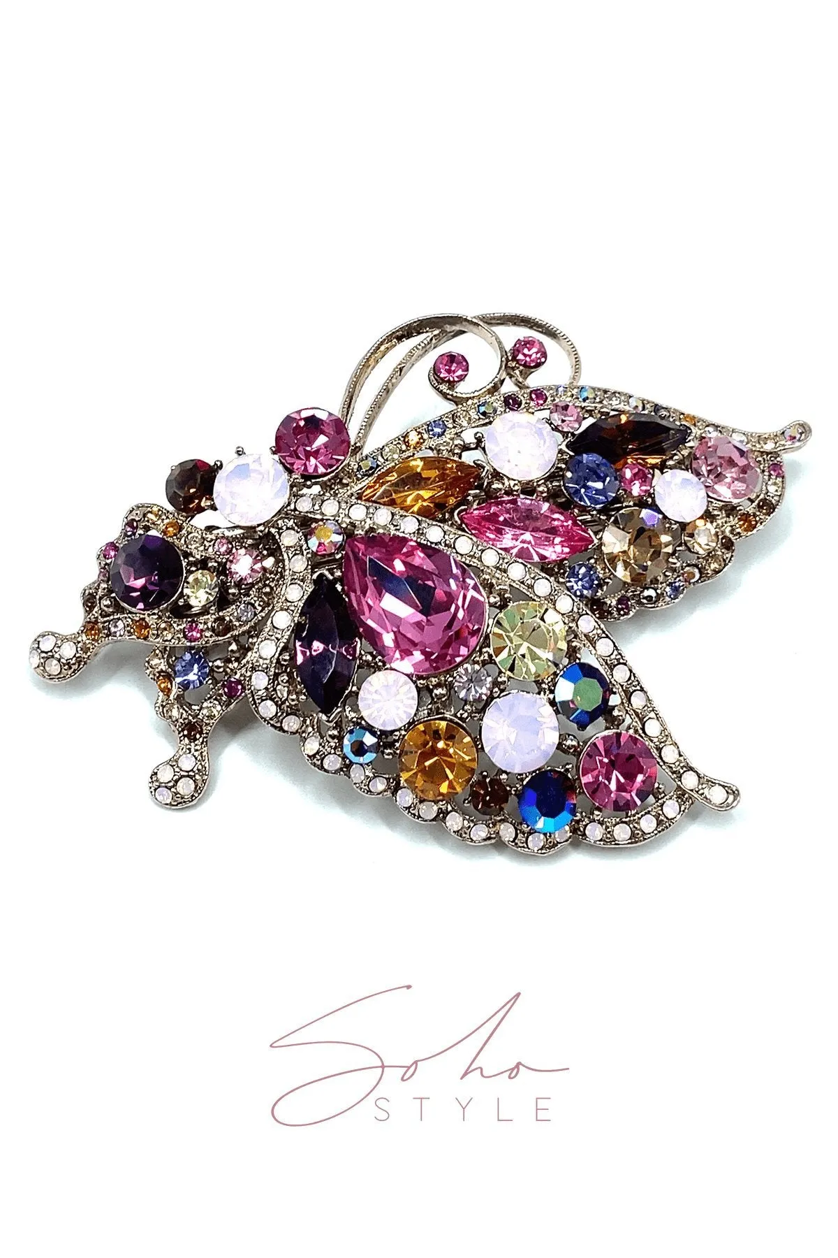 The Romance Butterfly Ruby Barrette