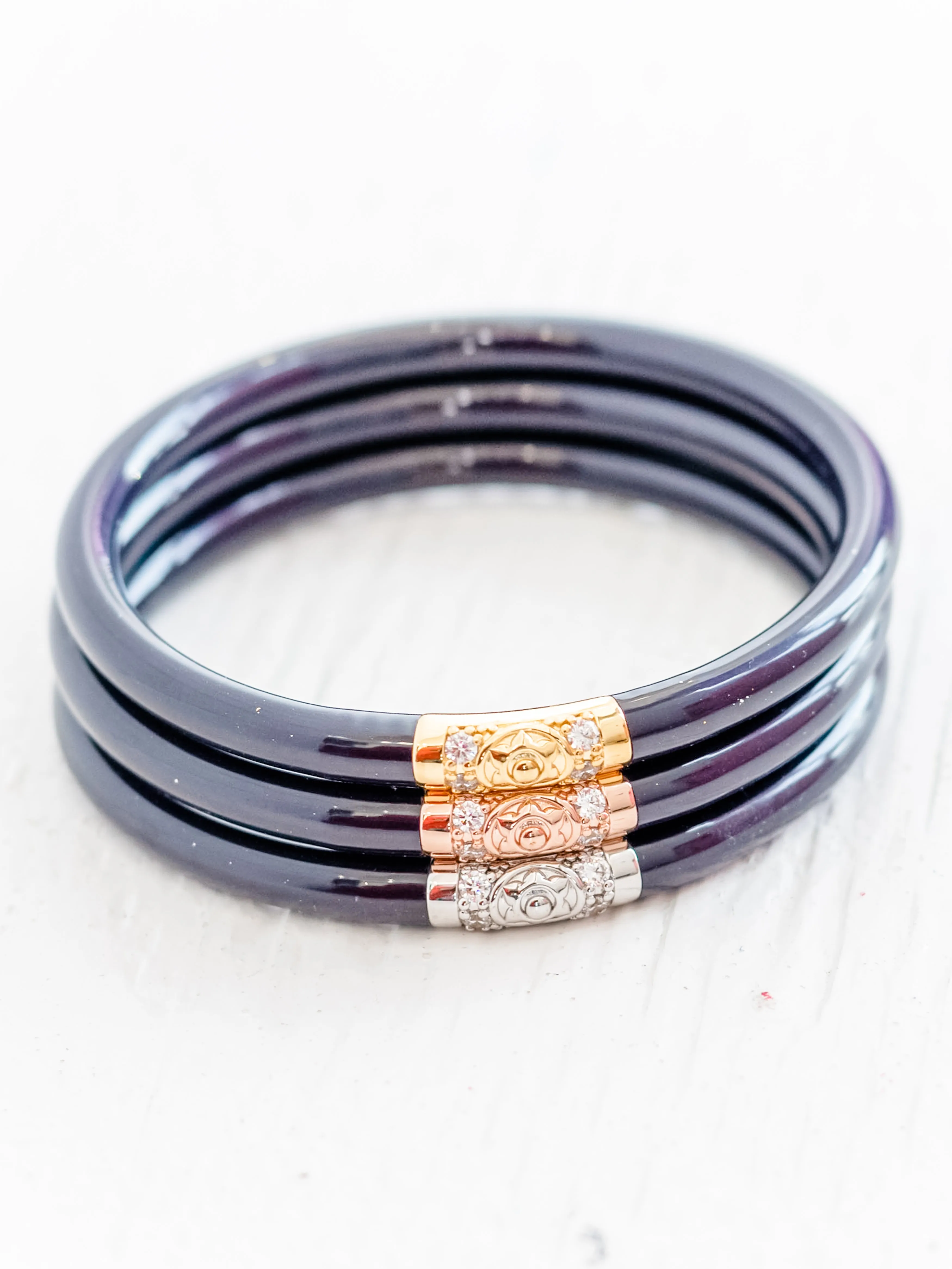 Three Kings All Weather Bangles Navy by BuDhaGirl