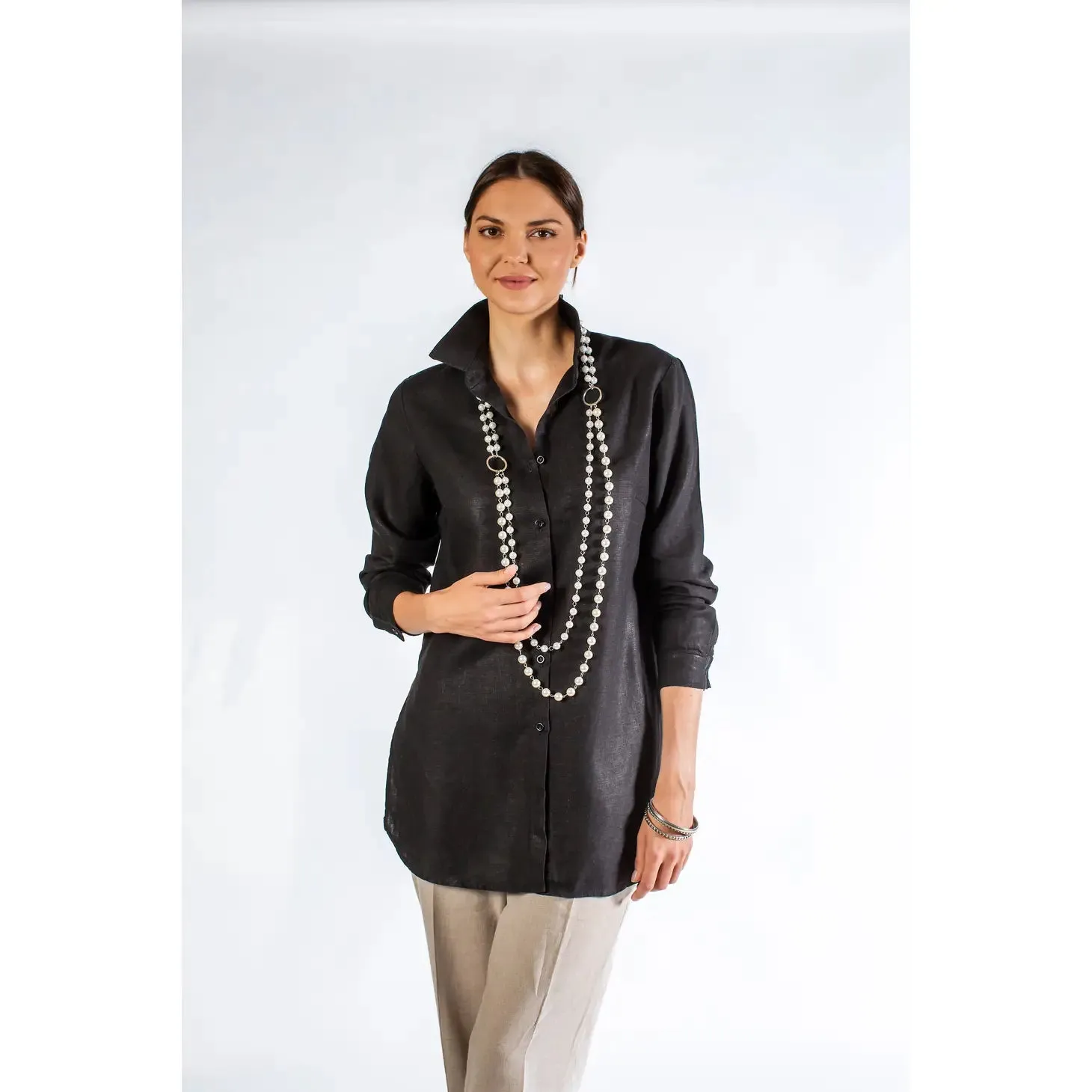 Timeless Classic Long Pearl Necklace