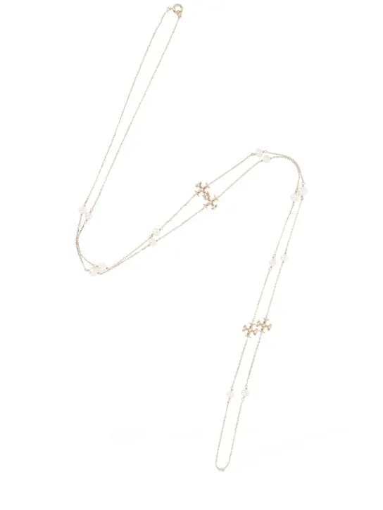 Tory Burch   Kira pearl delicate long necklace 