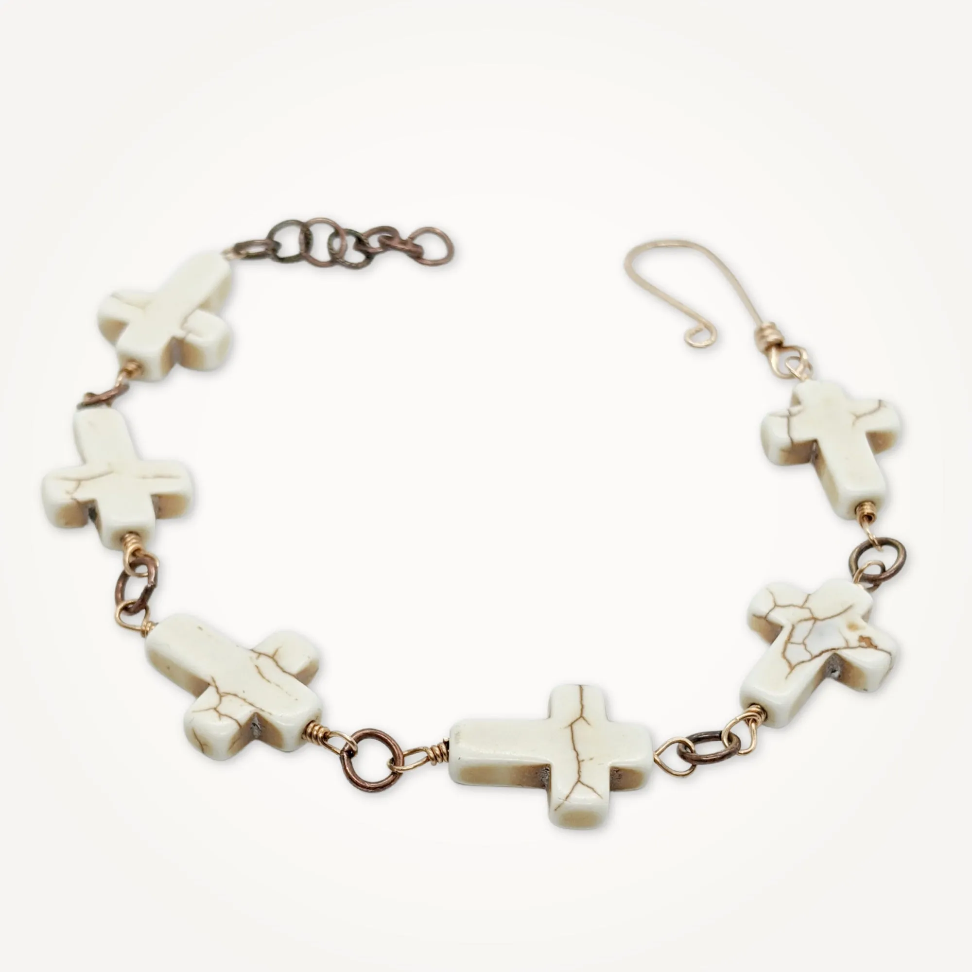 Traditional Cross Bracelet Turquose or White