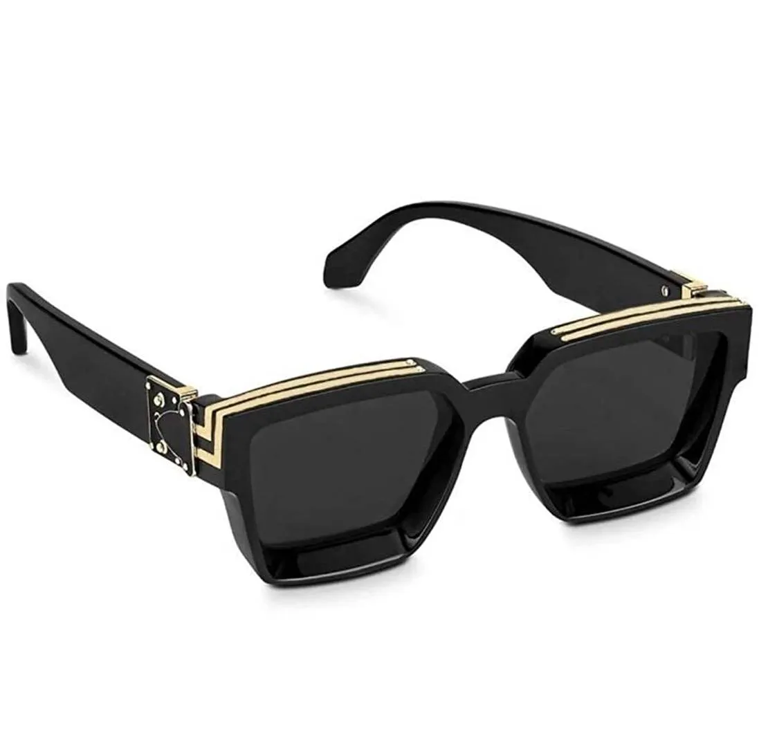 Trendy Black Plastic  Square Sunglass For Men And Women