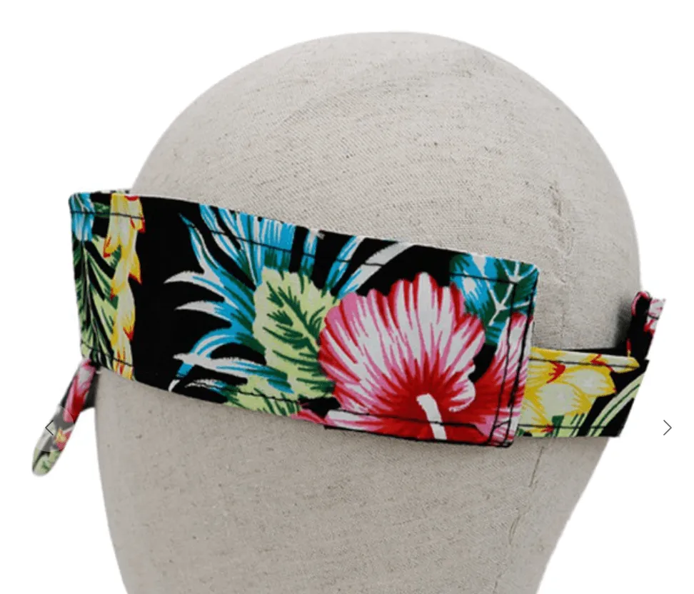 Tropical Hibiscus Sun Visor Hat