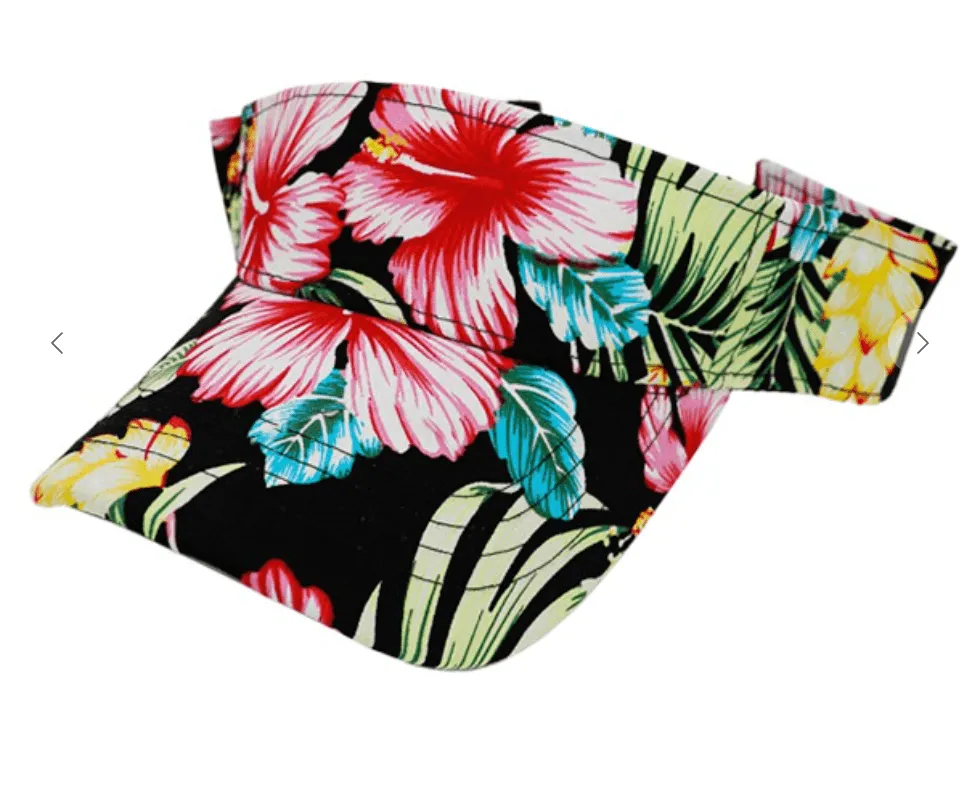 Tropical Hibiscus Sun Visor Hat
