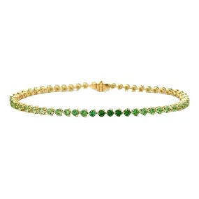 Tsavorite Garnet Line Bracelet