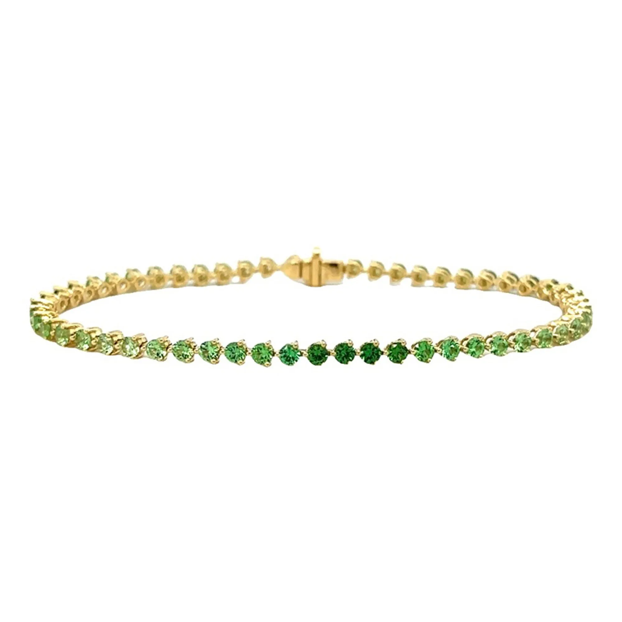 Tsavorite Garnet Line Bracelet