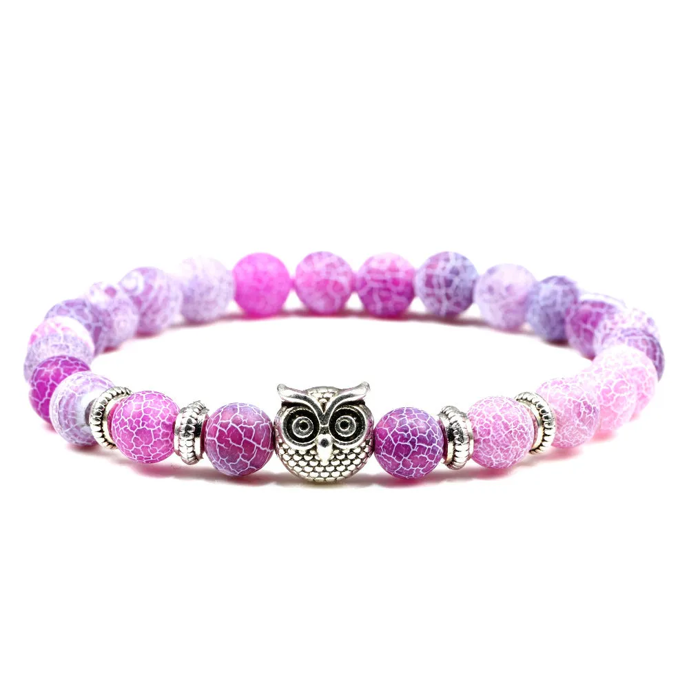 Turquoise Beaded Owl Yoga Bracelet