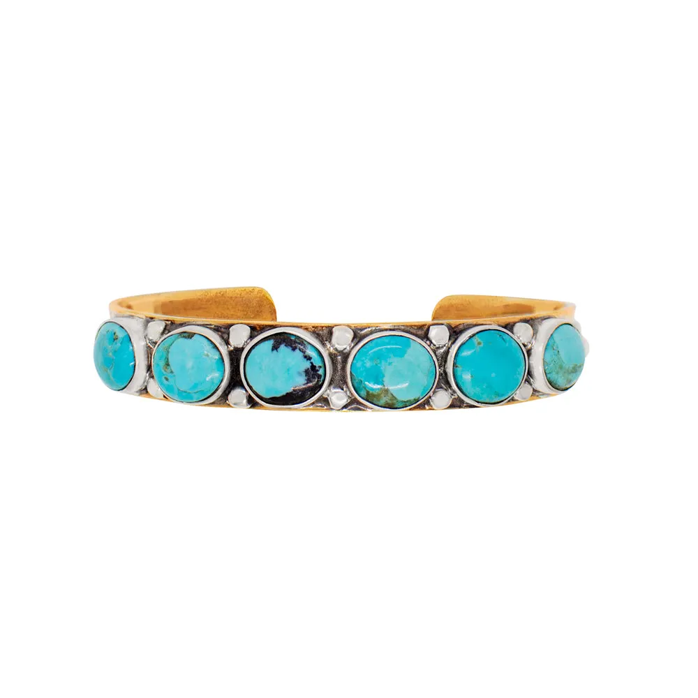 Turquoise Railroad Bracelet in Blue Turquoise | Available to Ship January 14, 2025