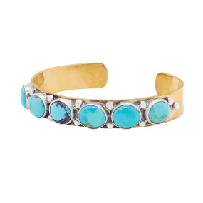 Turquoise Railroad Bracelet in Blue Turquoise | Available to Ship January 14, 2025