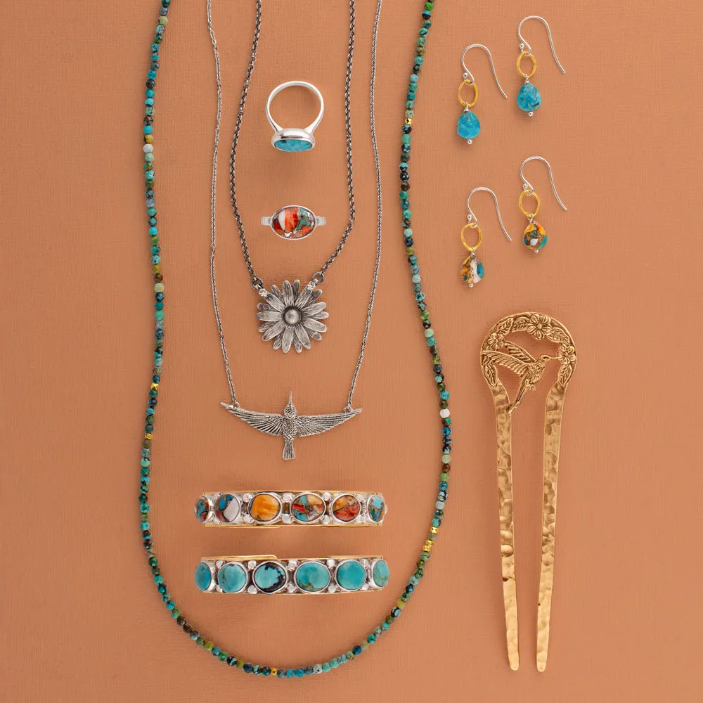 Turquoise Railroad Bracelet in Blue Turquoise | Available to Ship January 14, 2025